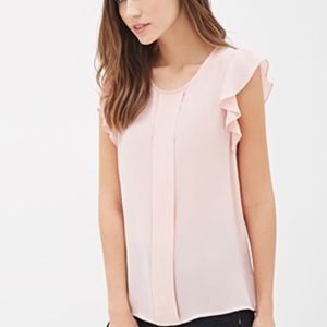 Forever 21 blush ruffle top